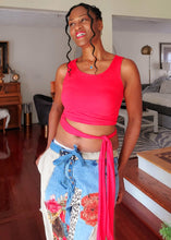 Load image into Gallery viewer, Women&#39;s Bespoke Denim Patchwork Hybrid Jogger Jeans
