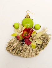 Load image into Gallery viewer, Handcrafted Floral and Tassel Oversized Earrings
