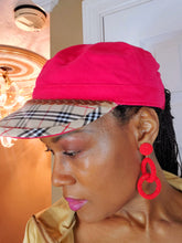Load image into Gallery viewer, Women&#39;s Double Hoop Red Seed Bead Dangle Drop Earrings
