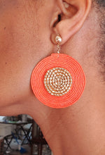 Load image into Gallery viewer, Handcrafted Fabric and Beaded Earrings Drop Dangle Earrings
