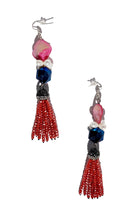 Load image into Gallery viewer, Pink/White Freshwater Pearl &amp; Swarovski Handcrafted Drop Dangle Earrings
