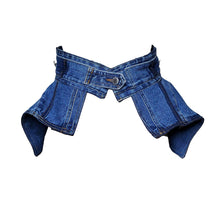 Load image into Gallery viewer, Women&#39;s Blue Denim Peplum Corset Belt/Medium
