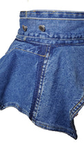 Load image into Gallery viewer, Women&#39;s Blue Denim Peplum Corset Belt/Medium
