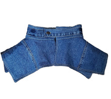 Load image into Gallery viewer, Women&#39;s Blue Denim Peplum Corset Belt/ Small
