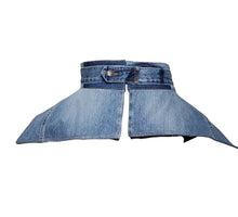 Load image into Gallery viewer, Women&#39;s Blue Denim Peplum Corset Belt with Pocket/ Large
