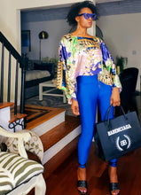 Load image into Gallery viewer, Silky Satin Multi-color Floral Print Women&#39;s Kimono Style Crop Top
