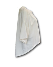 Load image into Gallery viewer, Women&#39;s White Oversized Lace-up High Low T-shirt Top
