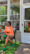 Load image into Gallery viewer, Women&#39;s Neon Orange Seamless Bralette Top

