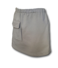 Load image into Gallery viewer, Women&#39;s Taupe Gray Organic Cotton Cargo Mini Skirt
