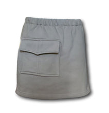 Load image into Gallery viewer, Women&#39;s Taupe Gray Organic Cotton Cargo Mini Skirt
