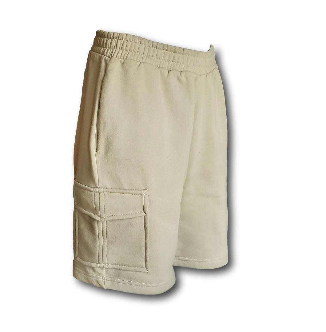 Women's Taupe Gray Organic Cotton Cargo Shorts