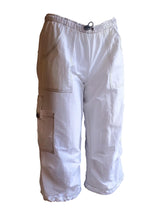 Load image into Gallery viewer, Women&#39;s Relaxed Comfy Fit White Cargo Pants
