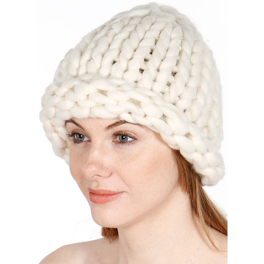 SERENITA - Overstock Hand Knit Super Chunky Thick Warm Beanie hat