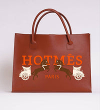Load image into Gallery viewer, MODERN VEGAN TOTE - Hot mes (Brown)
