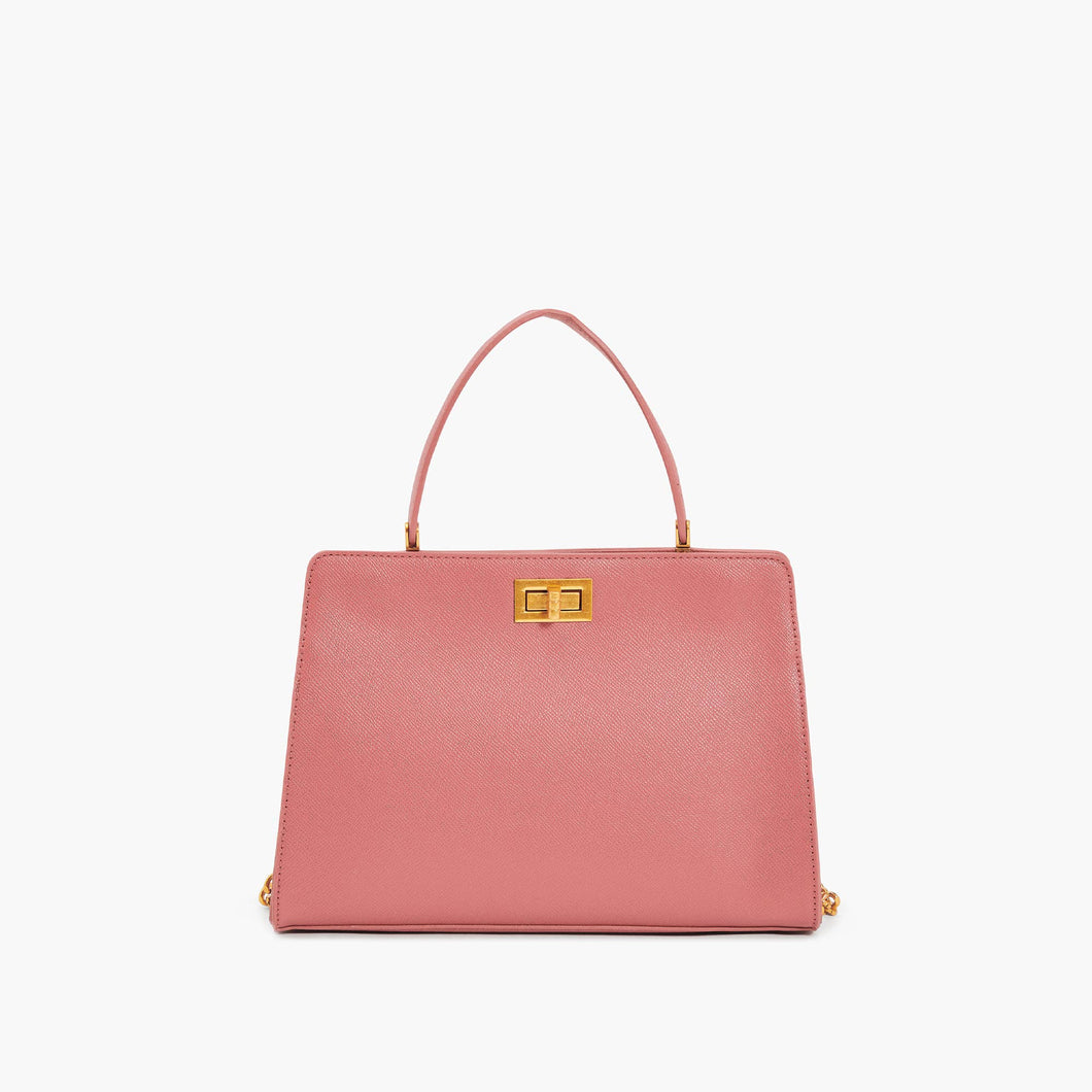 Women's Mauve Pink Sophie Top Handle Satchel Handbag by Like Dreams