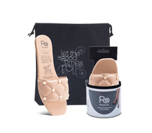 Load image into Gallery viewer, Women&#39;s Beige Quilted Foldable Flat Sandal by Rollasole

