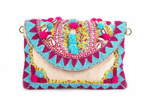 Load image into Gallery viewer, Colorful Beaded Embellished Clutch with Crossbody Strap
