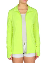 Load image into Gallery viewer, Women&#39;s Neon Highlighter Yellow Crossdfit Jacket
