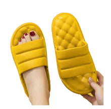 Load image into Gallery viewer, Women&#39;s Chunky Flat Slider in Yellow Sunshine- Spa Slider
