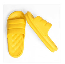 Load image into Gallery viewer, Women&#39;s Chunky Flat Slider in Yellow Sunshine- Spa Slider

