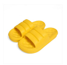 Load image into Gallery viewer, Women&#39;s Chunky Flat Slider in Yellow Sunshine- Spa Slider
