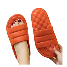Load image into Gallery viewer, Women&#39;s Chunky Flat Sliders in Orange Tangerine- Spa Slider
