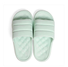 Load image into Gallery viewer, Women&#39;s Chunky Flat Slides in Green Tea- Spa Slider
