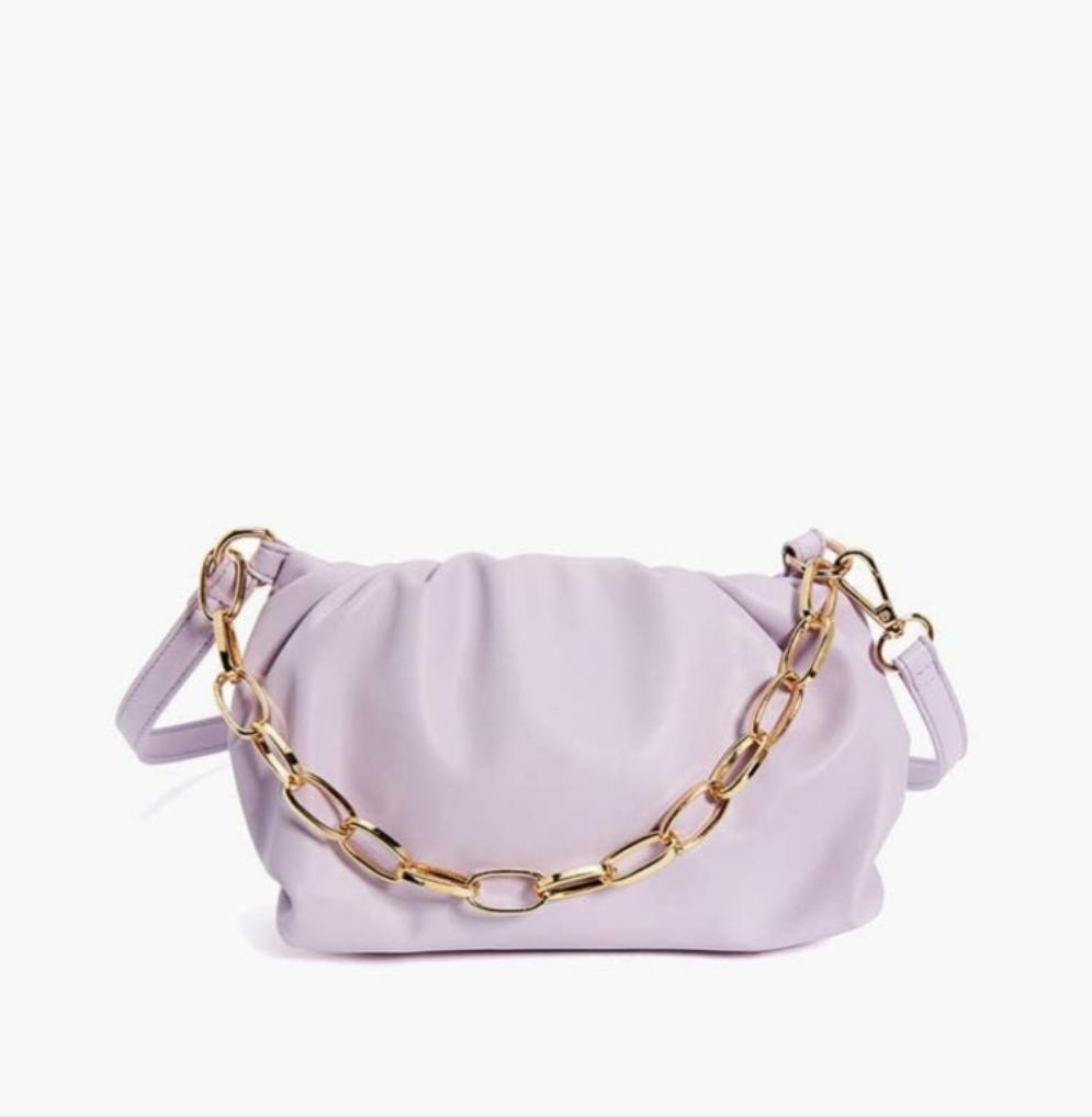 Eva Chain Lavender Pouch Shoulder Handbag by Like Dreams