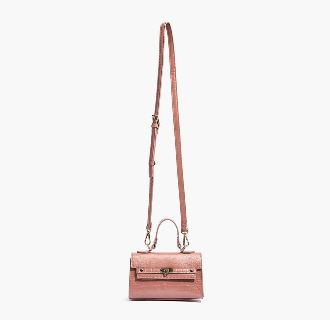 Chex Small/Mini Top Handle Mauve Pink Satchel Handbag