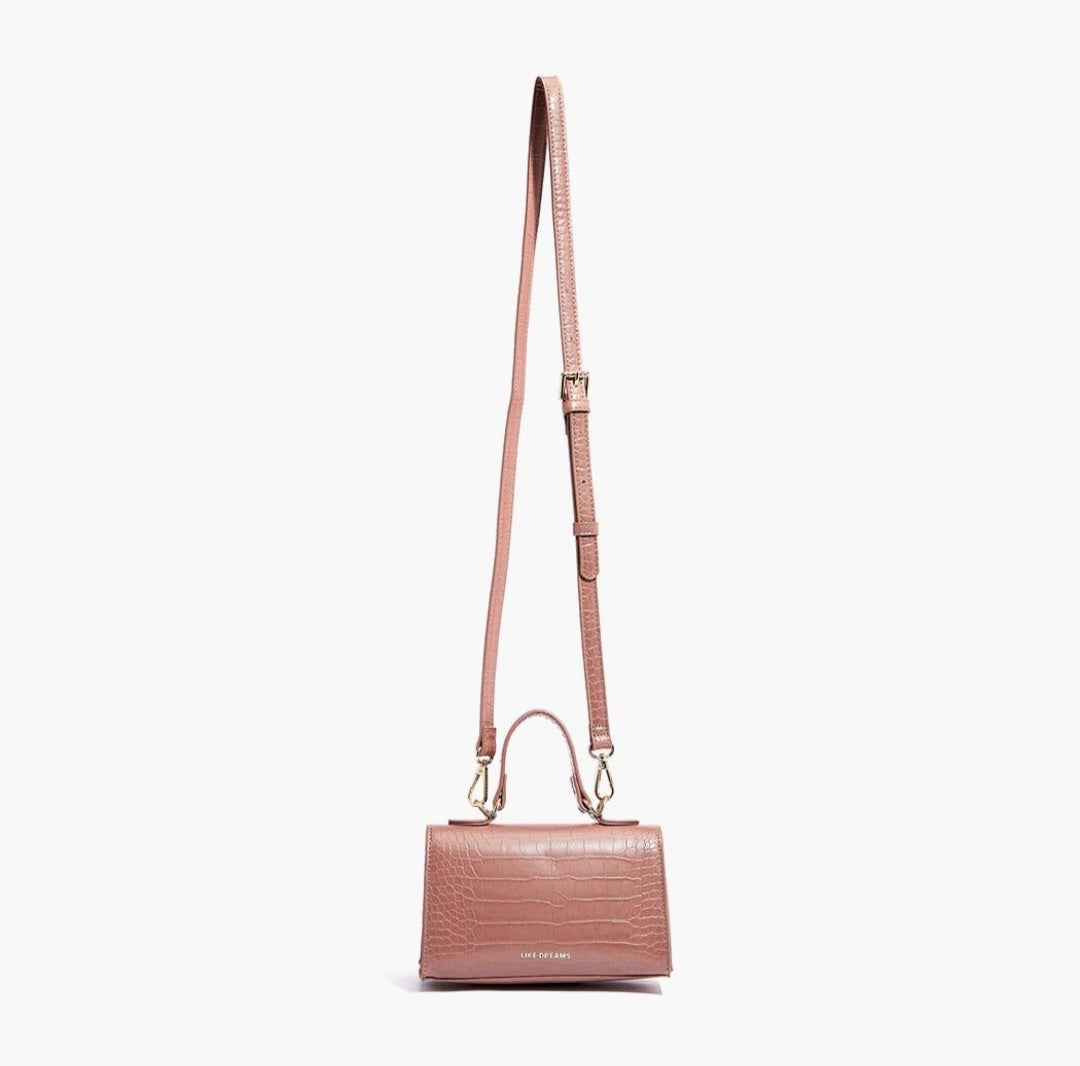 Chex Small/Mini Top Handle Mauve Pink Satchel Handbag – TheMirrorTable