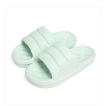 Load image into Gallery viewer, Women&#39;s Chunky Flat Slides in Green Tea- Spa Slider
