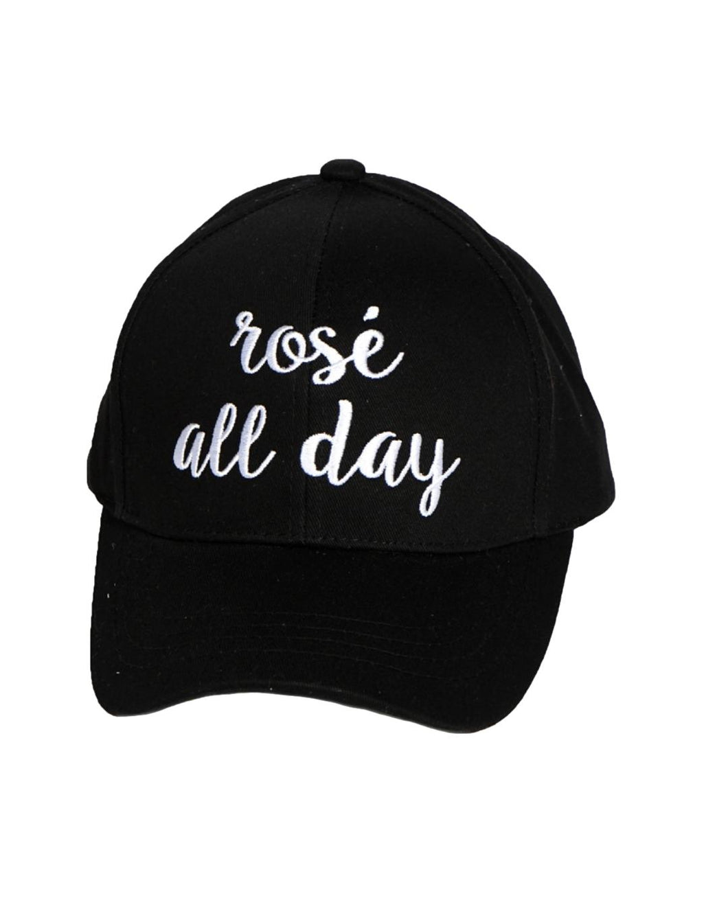 Women's Black Embroidered Baseball Hat 