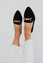 Load image into Gallery viewer, Women&#39;s Black The Duchess Foldable Loafer Shoe by Rollasole
