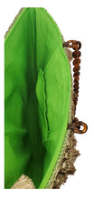 Load image into Gallery viewer, Sage Green Straw Tote Handbag with Embellishment
