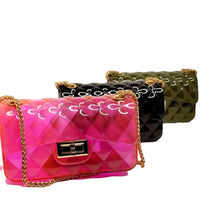 Load image into Gallery viewer, Quilted Pattern Jelly Flap Crossbody Handbag
