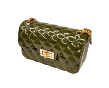 Load image into Gallery viewer, Quilted Pattern Jelly Flap Crossbody Handbag
