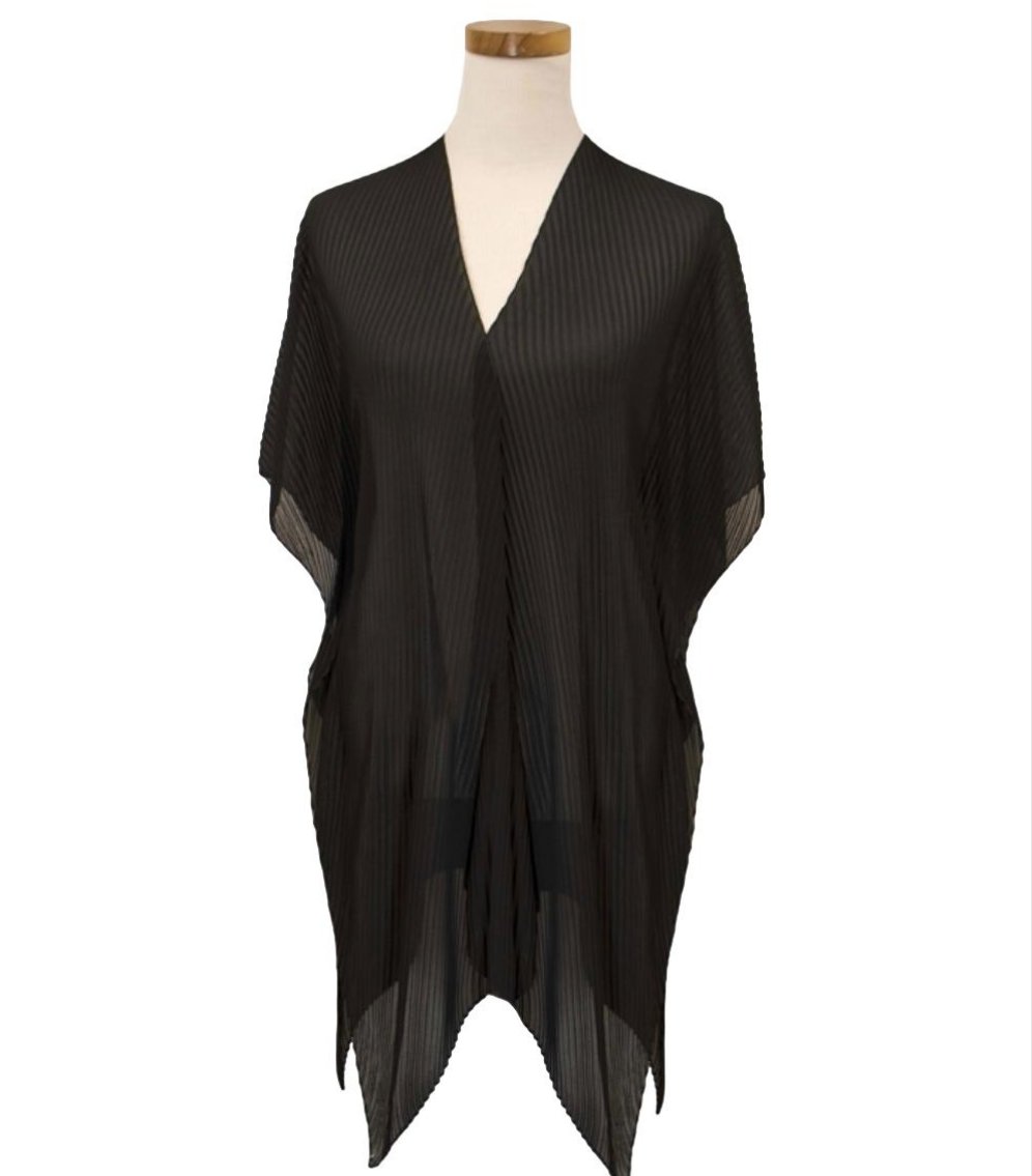 Women's Black Kimono Style Kaftan Cover-up