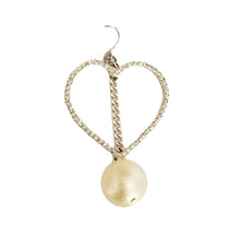 Load image into Gallery viewer, Handcrafted Heart Earrings with Pearl Drop
