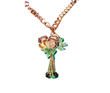 Load image into Gallery viewer, Womens&#39;s Goldtone Chainlink Necklace With Dangling Pendant
