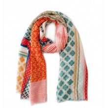 Load image into Gallery viewer, Women&#39;s multi-colored Patterned Printed Scarf
