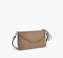 Load image into Gallery viewer, Women&#39;s Taupe Brown Demi Envelope Sherpa Shoulder Bag
