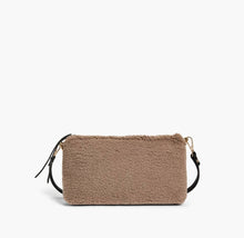 Load image into Gallery viewer, Women&#39;s Taupe Brown Demi Envelope Sherpa Shoulder Bag
