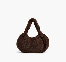 Load image into Gallery viewer, Brown Winnie Sherpa Crescent Shoulder Bag
