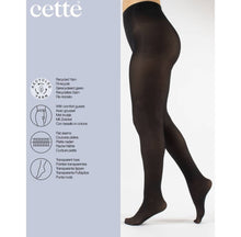 Load image into Gallery viewer, Cette - Women&#39;s Black Opaque Tights, Recycled Tights, Sizes up to 4XL, Pantyhose

