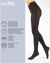 Load image into Gallery viewer, Cette -Women&#39;s Black Cashmere Wool Tights 150 DEN, Wool Pantyhose, Winter Tights

