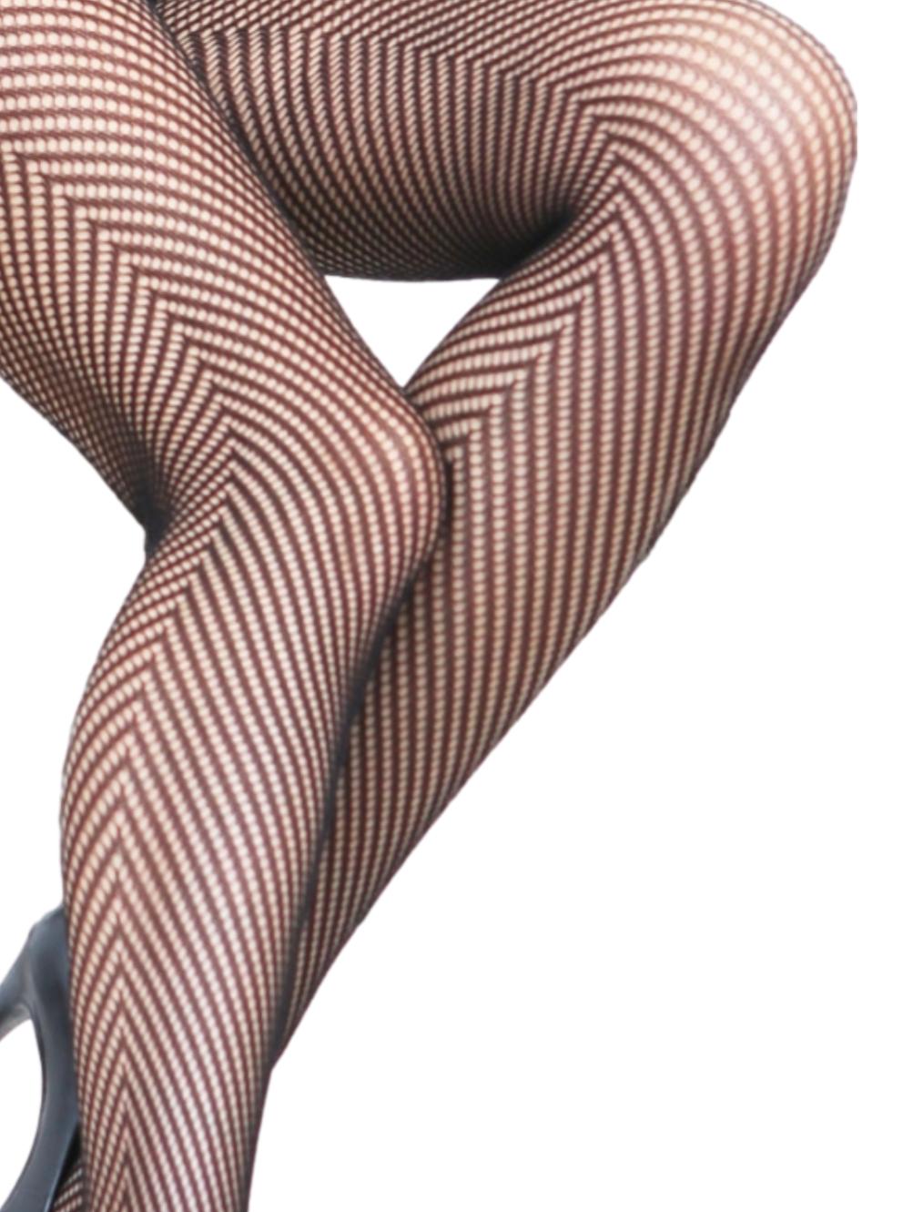Women's Black Fishnet Design Tights, Pantyhose
